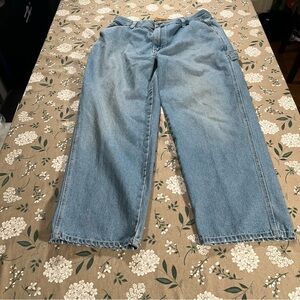 Vintage STEVE & BARRYS Light Wash CARPENTER Style Jeans Size 36x30 90s Y2K Baggy